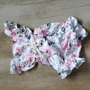 6-9m floral ruffle romper